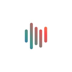Sound waves logo vector illustration design template