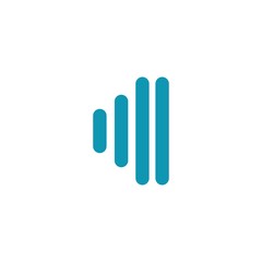 Sound waves logo vector illustration design template