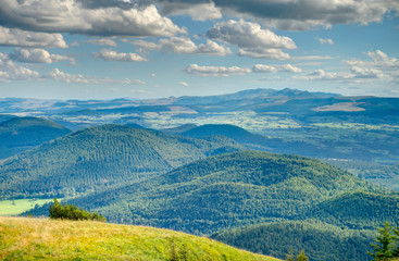 Panorama from the Puy de Dome, France