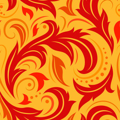 Vector illustration.Seamless pattern, autumn leaves.EPS 8
