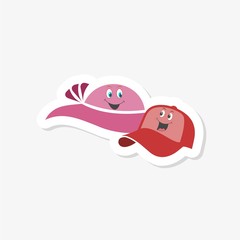 Hat sticker icon isolated on white background. Hat icon simple sign