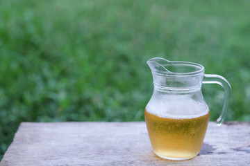 Fresh beer for drinking in home 
