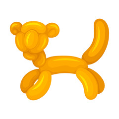 Tiger of balloons. Vector illustration on a white background.