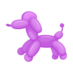 Poodle of balloons. Vector illustration on a white background.