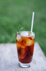 Americano iced coffee or drinking 