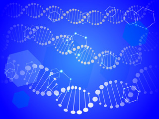 DNA abstract background. Vector illustration for poster or banner