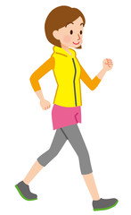 ウォーキングをする女性