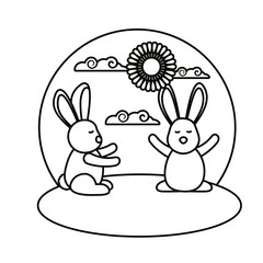 Mid autumn festival vector design