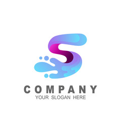 logo letter s and water drop with speed design vector, water logo, nature and fresh logo