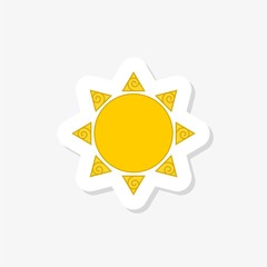 Sun Sticker logo summer icon design