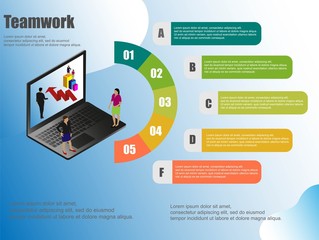 3d illustration. Isometric people vector. Infographic presentation concept. Flat character. Vector business illustration. Clock business concept