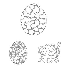 Vector design of dinosaur and magic logo. Set of dinosaur and fantasy stock vector illustration.