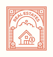 REAL ESTATES ICON CONCEPT