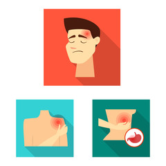 Vector illustration of damage and wound icon. Collection of damage and rendering stock vector illustration.