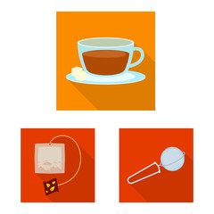 Isolated object of product and organic symbol. Set of product and floral stock symbol for web.