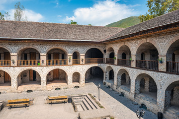 Obraz premium Ancient caravanserai hotel in the old town, Shaki city, Azerbaijan