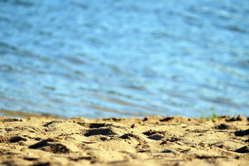 sand on the background of the sea