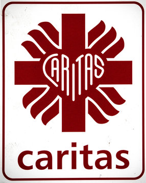 Krakow, Poland, March 19, 2018, illustrative editorial. Caritas emblem