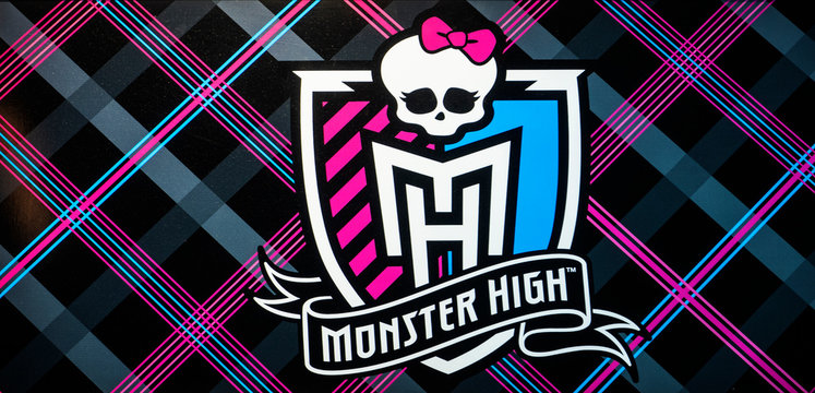 Krakow, Poland, March 20, 2018,  illustrative editorial. Monster High logo in Bonarka City Center