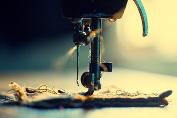 sewing, old sewing machine, vintage things