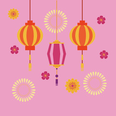 China lanterns vector design