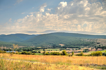 Fototapeta na wymiar Countryside in Provence, near the Montagne de Lure