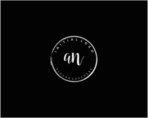 Fototapeta premium AN Initial handwriting logo vector