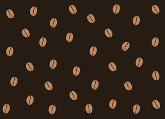 Coffee bean pattern background