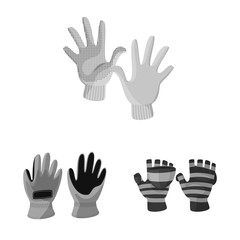 Isolated object of property and distinctive symbol. Set of property and textile stock symbol for web.