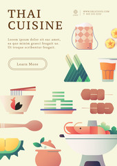 Thai food poster template