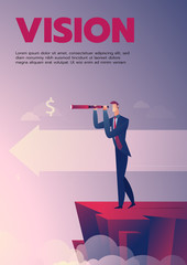 Businessman vision poster with text