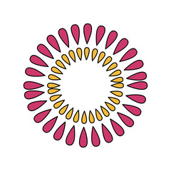 Striped circle vector design