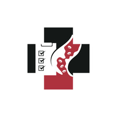 Cholesterol in artery health risk vector design Illustration