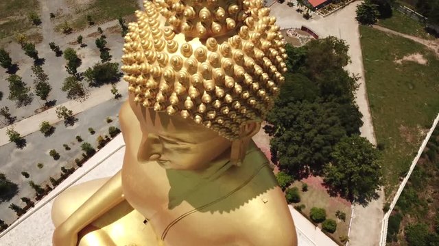 Wat Muang aerial view, biggest buddha statue in Thailand