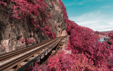 Death railway  fantasy tone filter effect for your abstract background