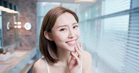 asian girl with health tooth