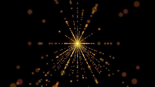 Animated background of particles forming a tunnel