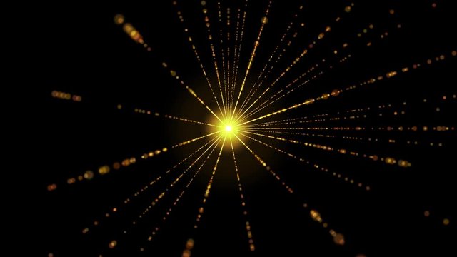 Animated background of particles forming a tunnel