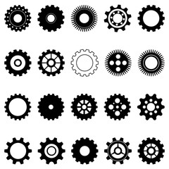 set of gears.vector