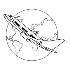 Isolated airplane vector design
