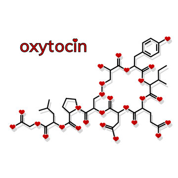 Oxytocin chemical formula, hormone of love and closeness