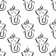 Ganesha The Lord Of Wisdom Seamless Pattern