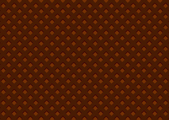 Chocolate waffle background design template, vector illustration