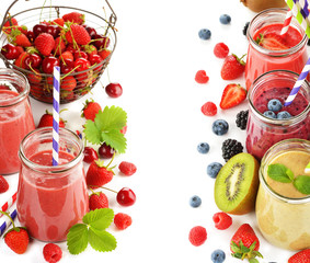 Various berry smoothies
