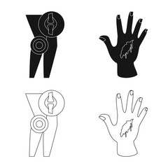 Vector design of hospital and rendering symbol. Set of hospital and help vector icon for stock.