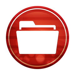 Folder icon realistic diagonal motion red round button illustration