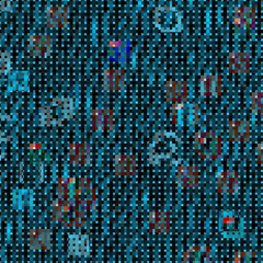 Blue abstract glitch background