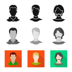 Vector illustration of professional and photo sign. Collection of professional and profile stock vector illustration.