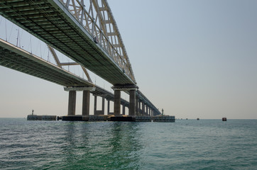 Fototapeta premium Bridge between Russia and Ukraine.