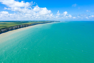 Obraz premium Les falaises de la côte d'albâtre en Normandie